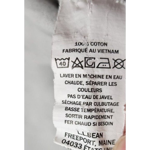 LL Bean Traditional Fit Gray Short Sleeve Polo Shirt Size Large Reg 100% Cotton - Picture 7 of 7